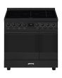 Smeg C92IPN2 90cm Classic Pyrolytic Induction Range Cooker - Matt Black