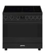 Smeg C9IMN2 90cm Single Cavity Range Cooker with Induction Hob, Black