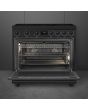 Smeg C9IMN2 90cm Single Cavity Range Cooker with Induction Hob, Black
