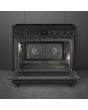 Smeg C9IMN2 90cm Single Cavity Range Cooker with Induction Hob, Black