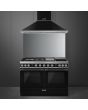 Smeg CPF120IGMPBL 120cm Portofino Dual Fuel Range Cooker, Black