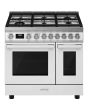 Smeg CPF92GMWH 90cm Portofino Dual Fuel Range Cooker, White