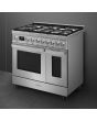 Smeg CPF92GMX 90cm Portofino Dual Fuel Range Cooker, Stainless Steel
