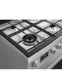 Smeg CPF92GMX 90cm Portofino Dual Fuel Range Cooker, Stainless Steel