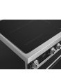 Smeg CPF92IMBL 90cm Portofino Electric Range Cooker, Black