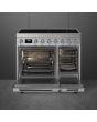 Smeg CPF92IMX 90cm Portofino Electric Range Cooker, Stainless Steel