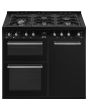 Smeg CX103GMBL Concert 100cm Dual Fuel Range Cooker - Black