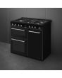Smeg CX103GMBL Concert 100cm Dual Fuel Range Cooker - Black
