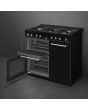 Smeg CX103GMBL Concert 100cm Dual Fuel Range Cooker - Black