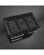 Smeg CX103GMBL Concert 100cm Dual Fuel Range Cooker - Black