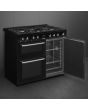 Smeg CX103GMBL Concert 100cm Dual Fuel Range Cooker - Black