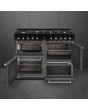 Smeg CX113GMBL 110cm Dual Fuel Range Cooker - Black