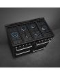 Smeg CX113GMBL 110cm Dual Fuel Range Cooker - Black