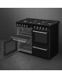 Smeg CX113GMBL 110cm Dual Fuel Range Cooker - Black