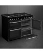 Smeg CX113GMBL 110cm Dual Fuel Range Cooker - Black