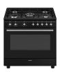 Smeg CX91GMBL 90cm Concert Dual Fuel Range Cooker, Black