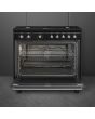 Smeg CX91GMBL 90cm Concert Dual Fuel Range Cooker, Black
