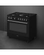 Smeg CX91GMBL 90cm Concert Dual Fuel Range Cooker, Black