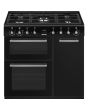 Smeg CX93GMBL 90cm Concert Dual Fuel Range Cooker, Black