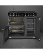 Smeg CX93GMBL 90cm Concert Dual Fuel Range Cooker, Black