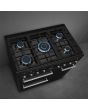 Smeg CX93GMBL 90cm Concert Dual Fuel Range Cooker, Black