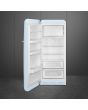 Smeg FAB28LPB5UK 60cm 50s Style Left Hand Hinge Fridge with Icebox, Pastel Blue