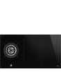 Smeg PM3953D 90cm Eclipse Mixed Fuel Hob 1 Gas Burner 2 Induction Multizones