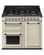 Smeg TR103P 100cm Victoria Dual Fuel Range Cooker, Cream
