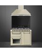 Smeg TR103P 100cm Victoria Dual Fuel Range Cooker, Cream