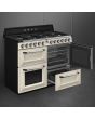 Smeg TR4110P1 110cm Victoria Dual Fuel Range Cooker, Cream