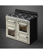 Smeg TR4110P1 110cm Victoria Dual Fuel Range Cooker, Cream