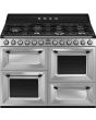 Smeg TR4110X-1 110cm Victoria Dual Fuel Range Cooker, Stainless Steel