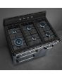 Smeg TR93GR 90cm Victoria Dual Fuel Range Cooker, Slate Grey