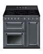 Smeg TR93IGR2 90cm Victoria Electric Range Cooker, Slate Grey