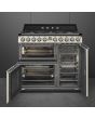 Smeg TR93P 90cm Victoria Dual Fuel Range Cooker, Cream