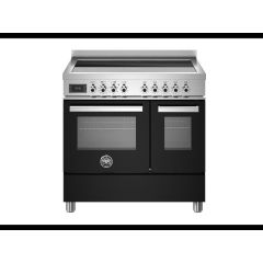 Bertazzoni PRO95I2ENET Professional 90cm Range Cooker Twin Oven Induction Gloss Black