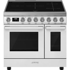 Smeg CPF92IMWH 90cm Portofino Electric Range Cooker, White