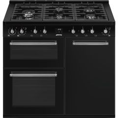 Smeg CX103GMBL Concert 100cm Dual Fuel Range Cooker - Black