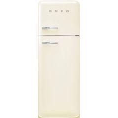 Smeg FAB30RCR5UK 60cm 50s Style Right Hand Hinge Freezer over Fridge, Cream