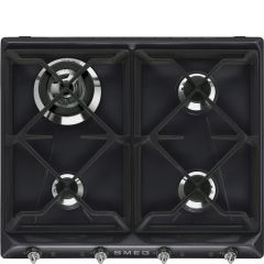 Smeg SR964NGH 60cm Victoria Gas Hob, Black