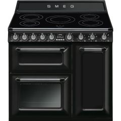Smeg TR93IBL2 90cm Victoria Electric Range Cooker, Black