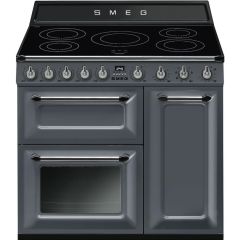 Smeg TR93IGR2 90cm Victoria Electric Range Cooker, Slate Grey