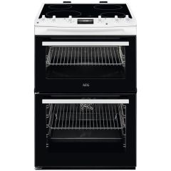 AEG CCX6540ACW Ceramic Electric Cooker with Double Oven