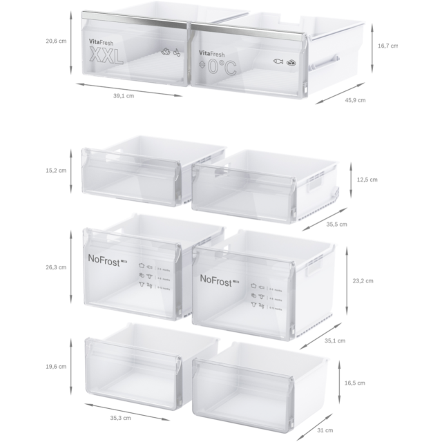 Bosch KFN96APEAG, French door bottom freezer, multi door