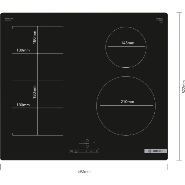 Bosch PWP611BB5B, Induction hob