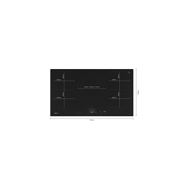 Neff T69FUV4L0, Induction hob