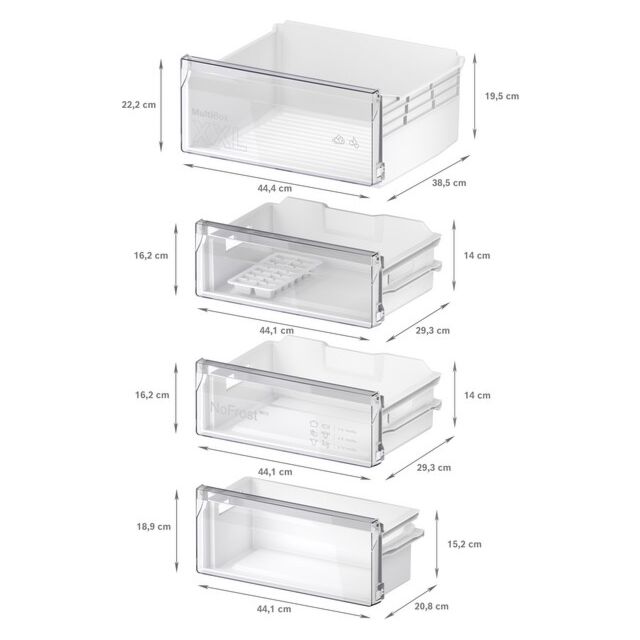Bosch KIN96NSE0G, Built-in fridge-freezer with freezer at bottom