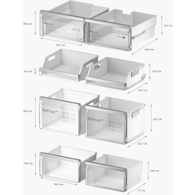 Bosch KFI96APEAG, French door bottom freezer, multi door