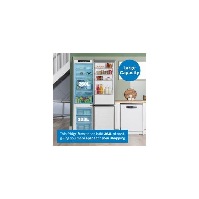 Bosch KGN392LDFG, Free-standing fridge-freezer with freezer at bottom