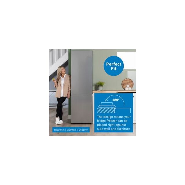 Bosch KGN392LDFG, Free-standing fridge-freezer with freezer at bottom